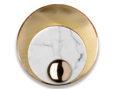 Lampe murale blanche Metamorphosis, marbre tourné à la main et laiton poli - Boca do Lobo