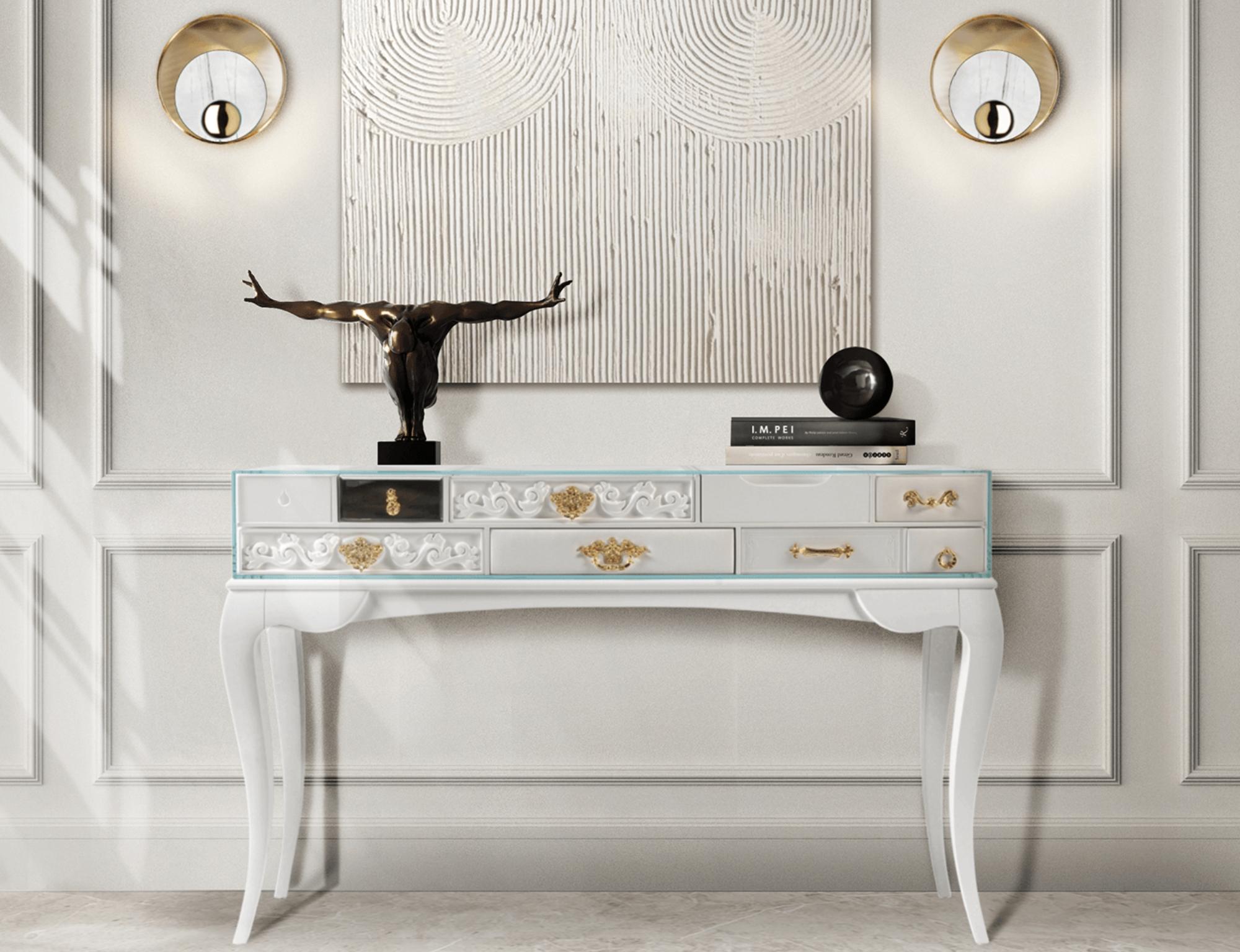 Metamorphosis White Wall Lamp - Hand-Turned Marble & Polish Brass - Boca do Lobo In New Condition For Sale In Rio Tinto, PT