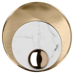 Metamorphosis White Wall Lamp - Hand-Turned Marble & Polish Brass - Boca do Lobo