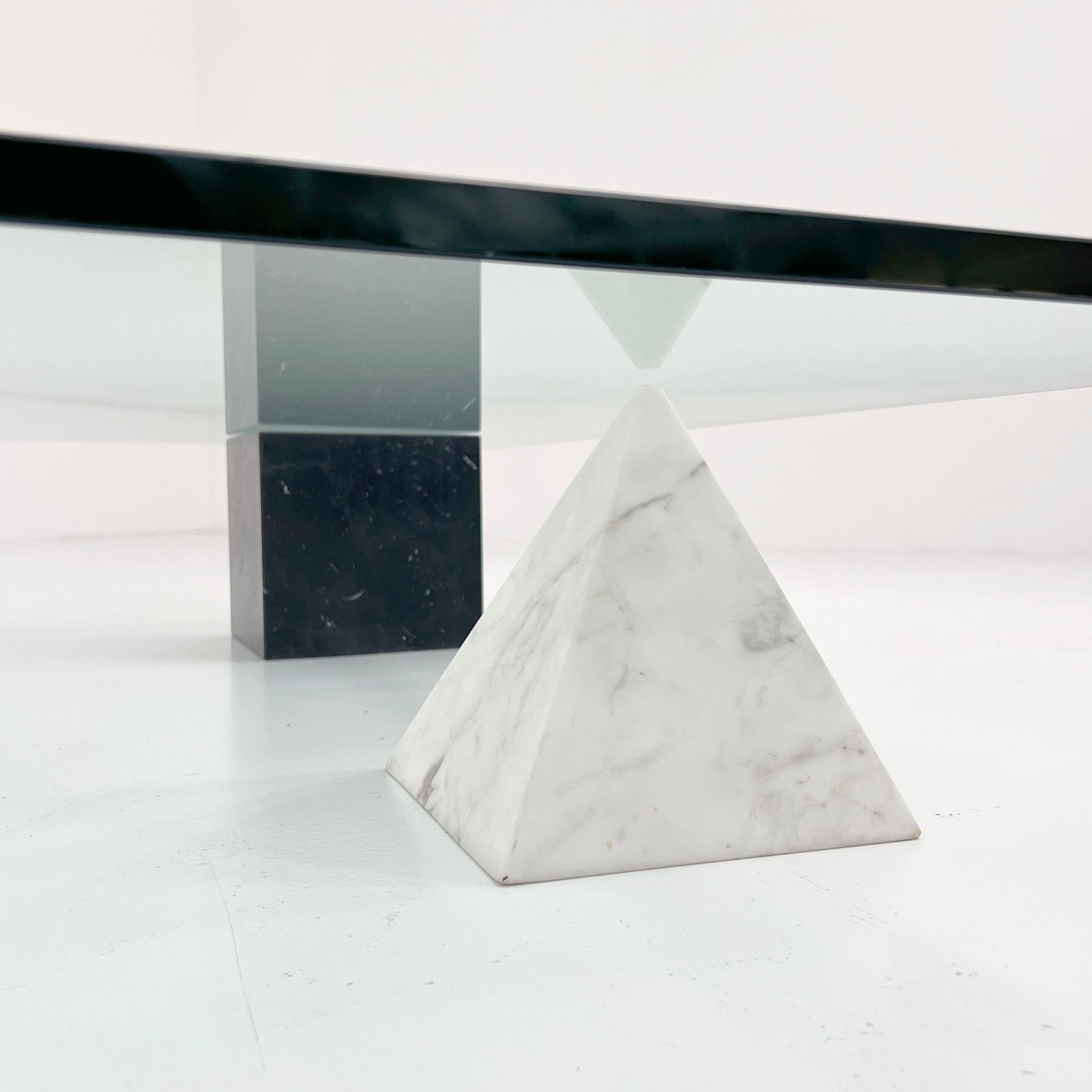 Glass Metaphora Coffee Table by Lella & Massimo Vignelli for Casigliani, 1970s For Sale