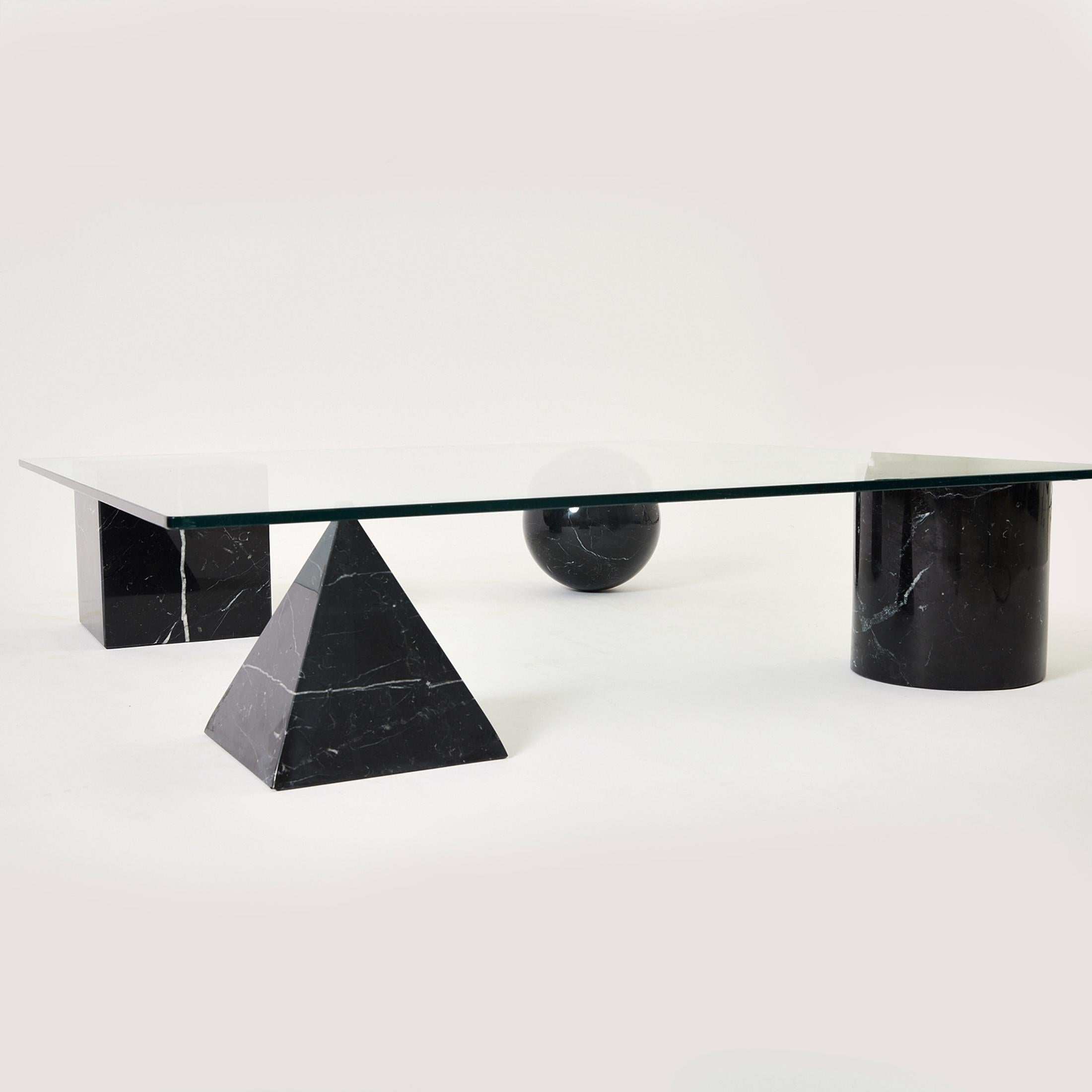 Glass Metaphora Table by Massimo and Lella Vignello, 1979
