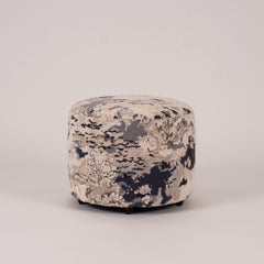 Métaphores Eden Indigo Round Ottoman