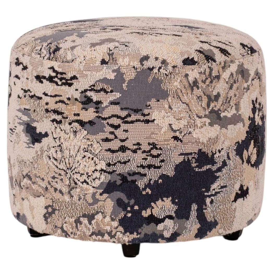 Métaphores Eden Indigo Round Ottoman For Sale