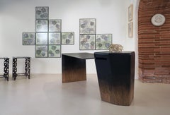 METAPHYSIC DESK B : bureau en chêne massif et bronze, signé Hoon Moreau (2020)