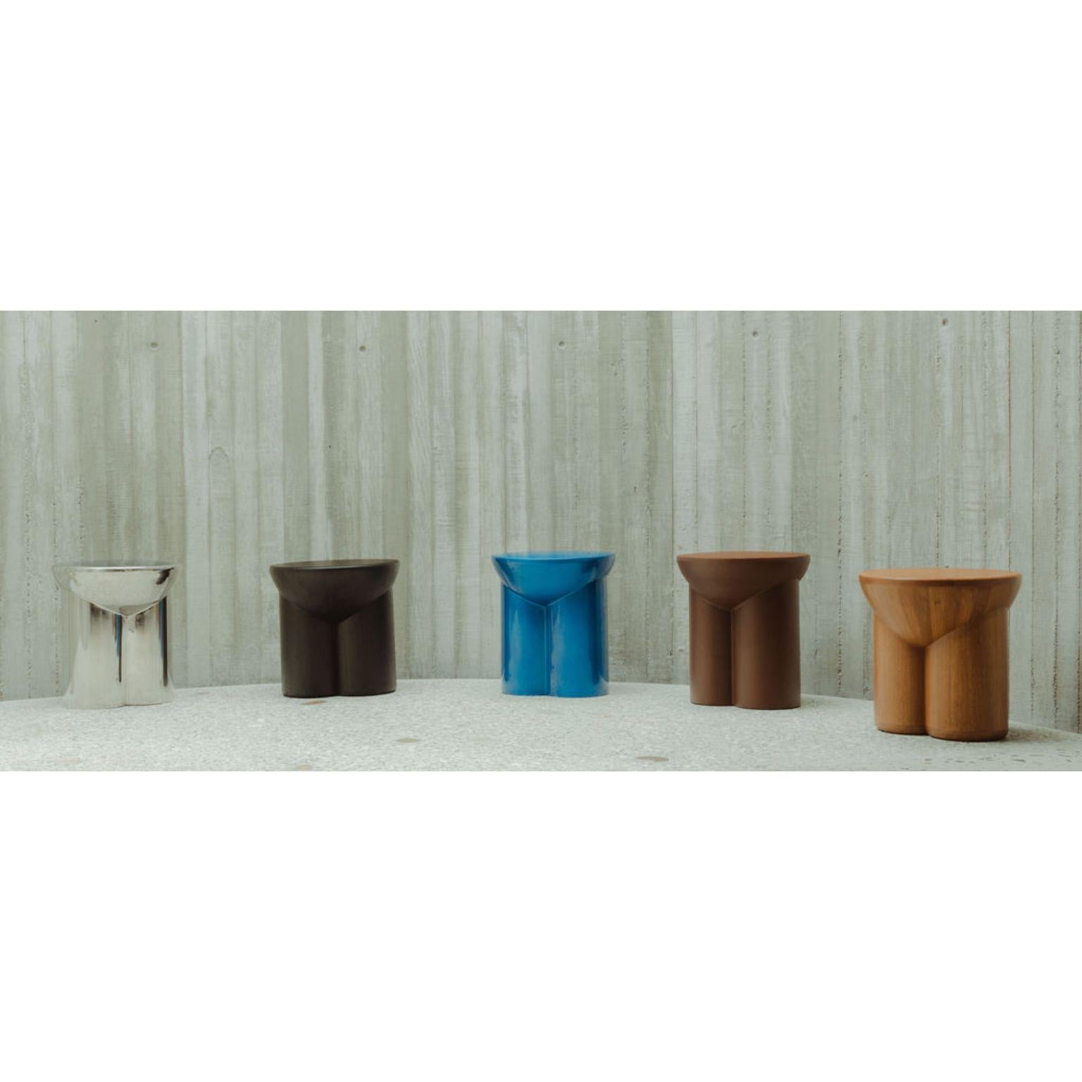 Sgabello Metate in acciaio inox di David Steele in vendita 2