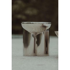 Tabouret en acier inoxydable Metate par David Del Valle