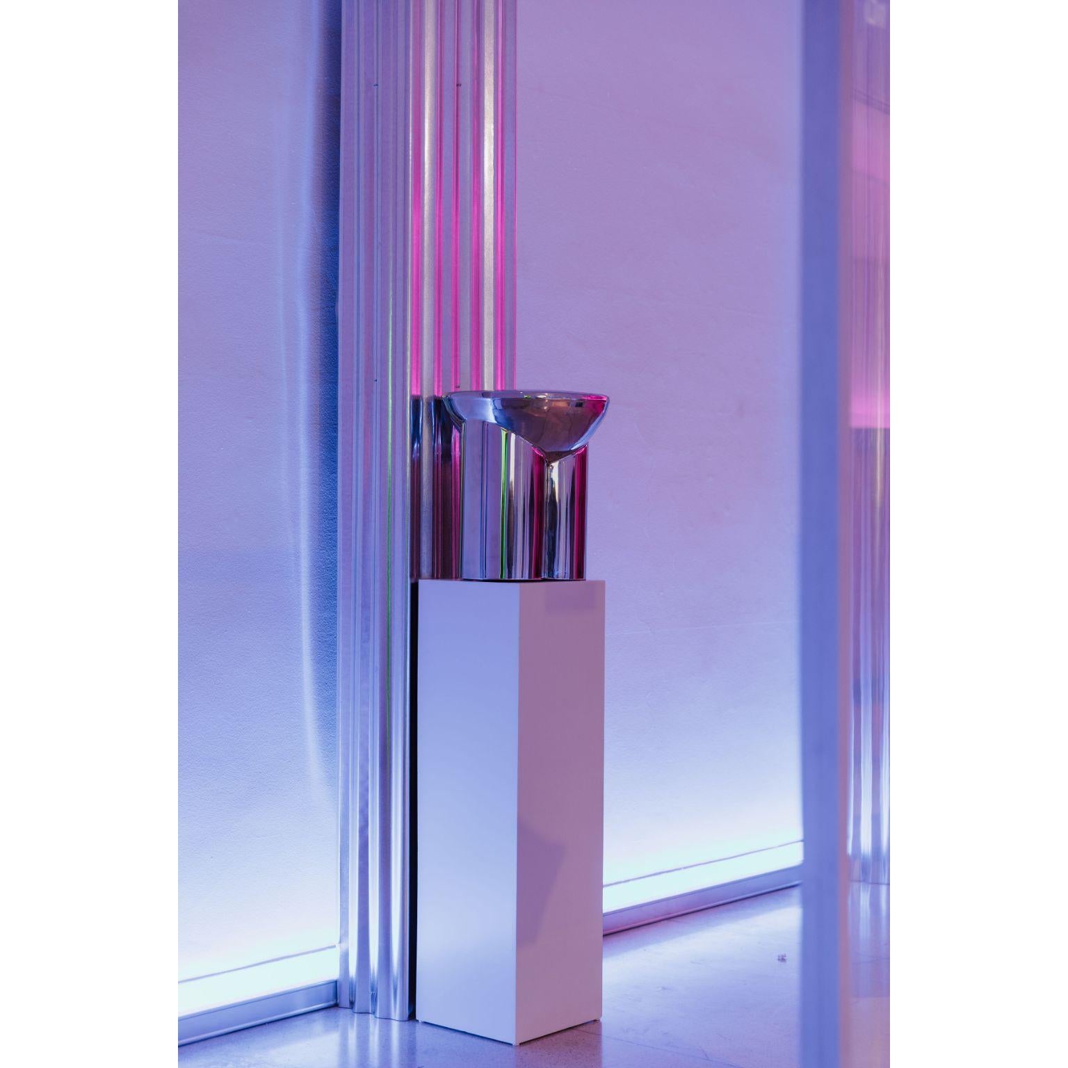 XXI secolo e contemporaneo Sgabello Metate in acciaio inox di David Steele in vendita