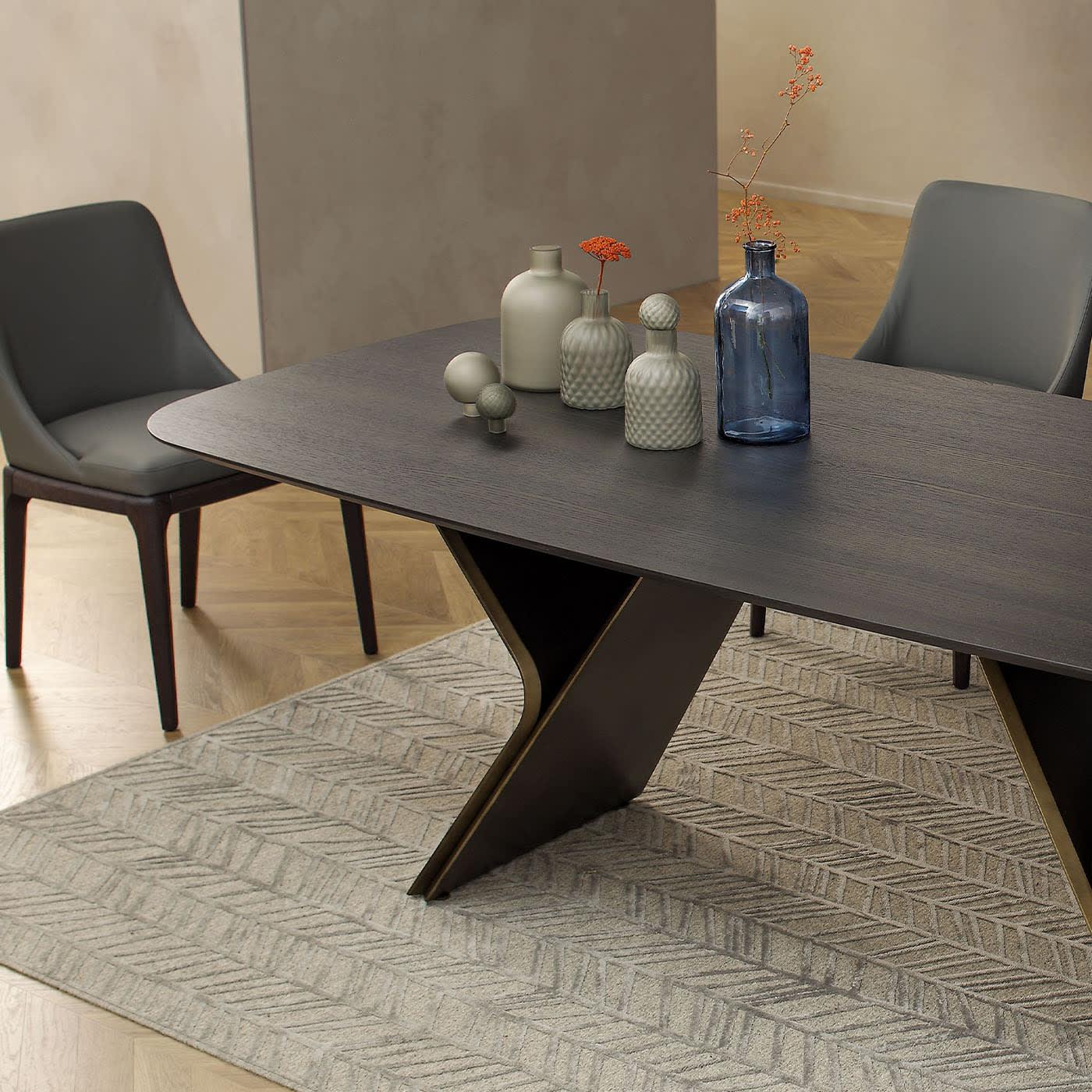 Wood Metaverso Laguna Durmast-Veneered Table For Sale