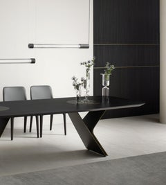 Metaverso Laguna Oak Dining Table With Lazy Susan by Morica Design