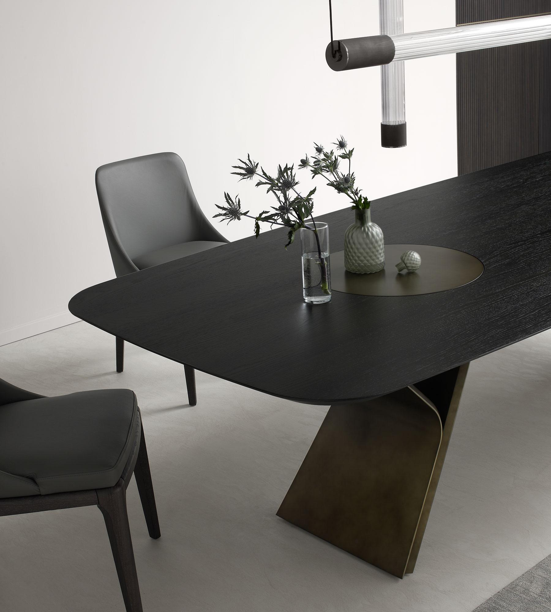 Table de salle à manger Metaverso Laguna en chêne avec Lazy Susan par Morica Design Neuf - En vente à Geneve, CH