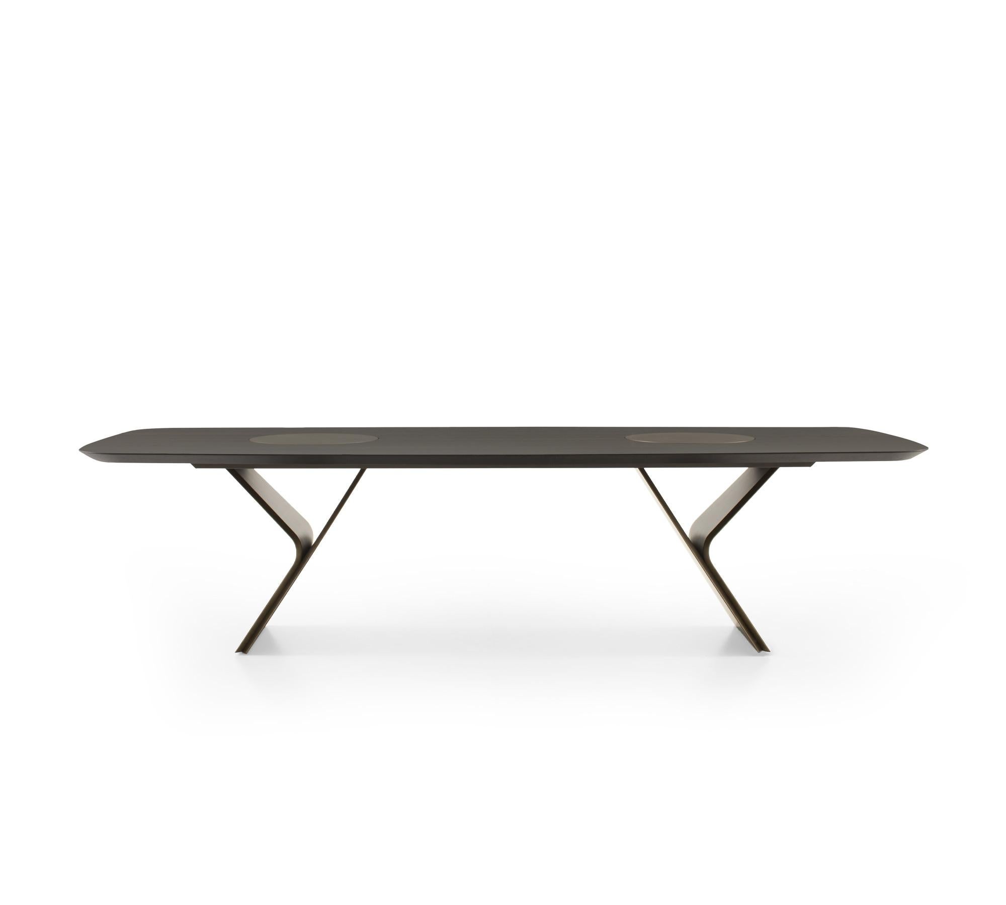 Table de salle à manger Metaverso Laguna en chêne avec Lazy Susan par Morica Design en vente 1