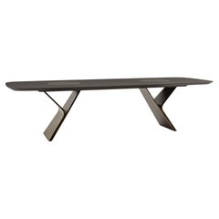Tavolo da pranzo Metaverso Laguna in Oak con Lazy Susan di Morica Design