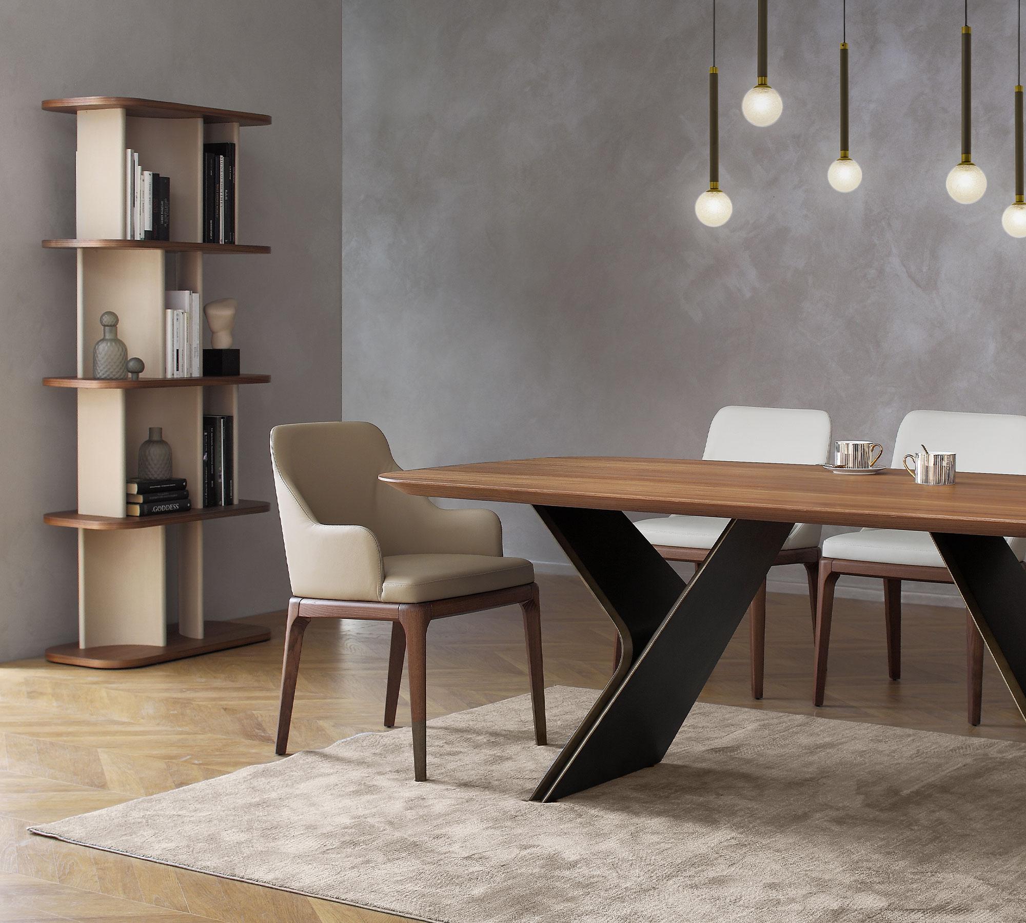 Italian Metaverso Walnut Dining Table by Morica Design For Sale