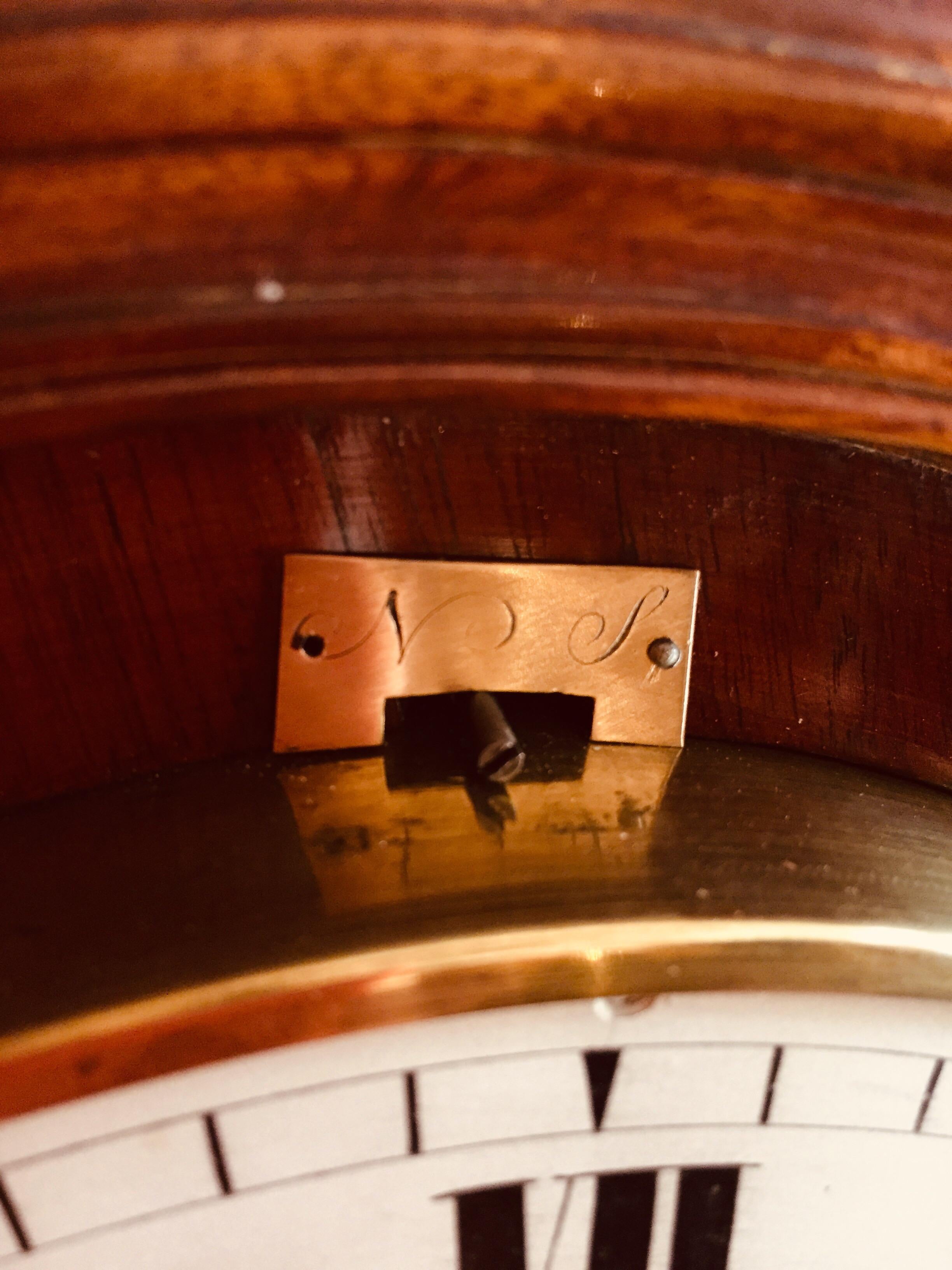 Brass Metcalfe London 19th Century George III Mahogany Bracket Clock