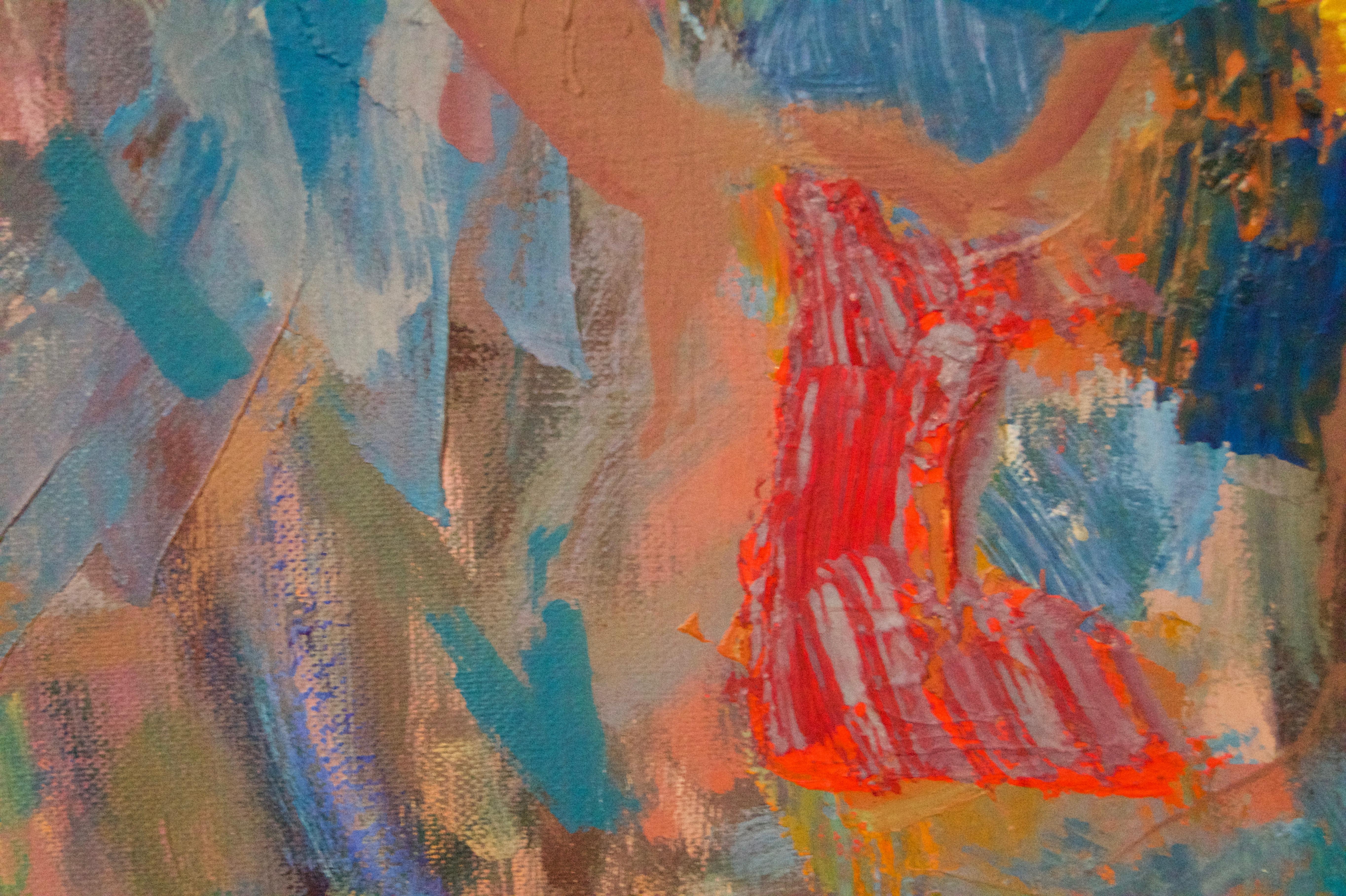 Metchiled Naviasky

Refugee from Europe who studied art in England.  During the war she became picture editor of famous magazine PIcture Post.  Later she taught mysticism in art at the Royal Academy.

This piece was created using oil on canvas and