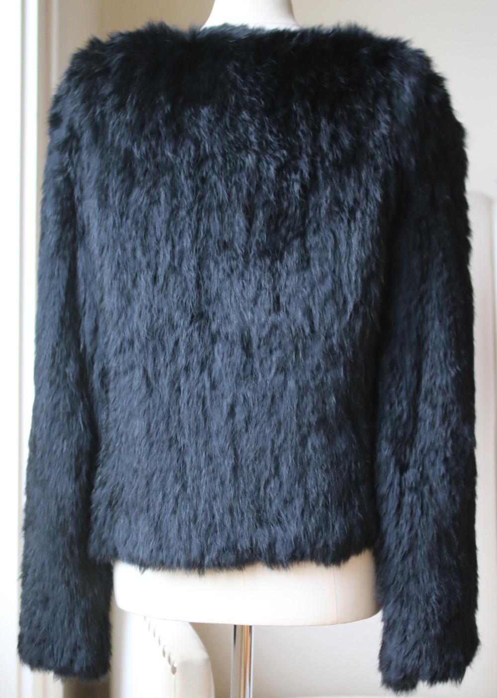knitted rabbit fur jacket