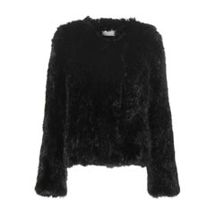 Meteo by Yves Salomon Knitted Rabbit-Fur Jacket  