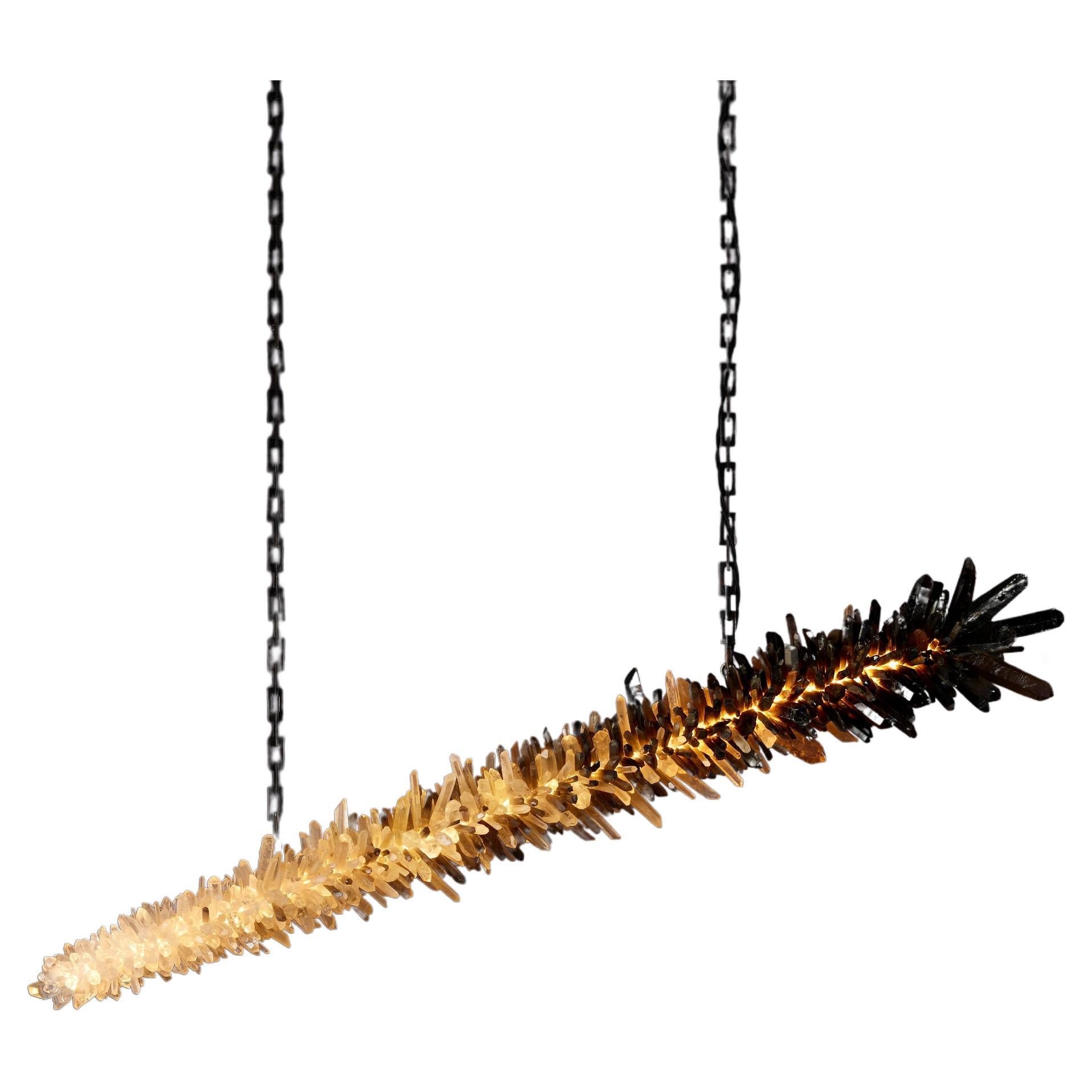 Lampada a sospensione Ombre Meteor Effect Natural Uncut Crystal 120 di Christopher Boots in vendita