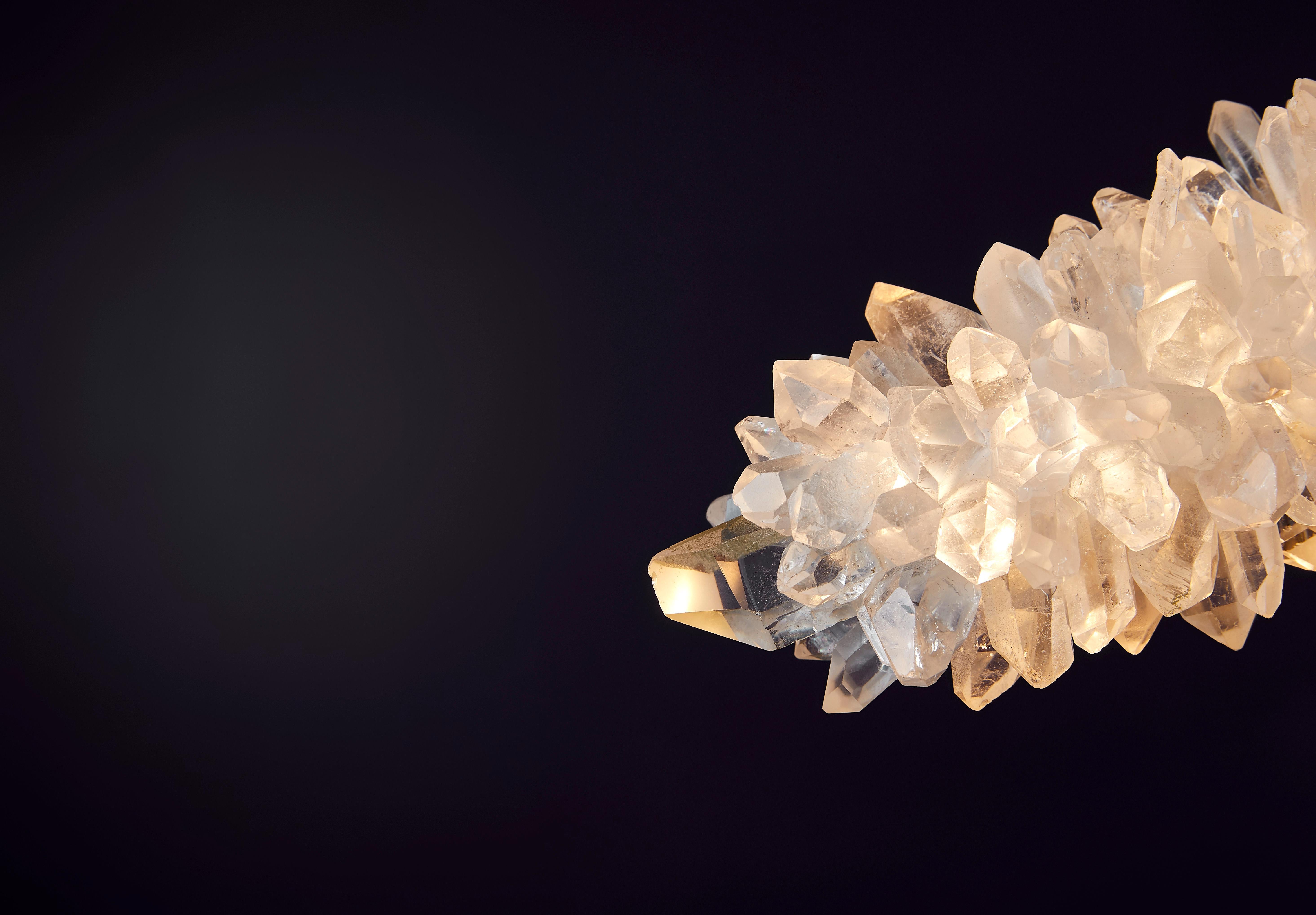 Lampada a sospensione Ombre Meteor Effect Natural Uncut Crystal 210 di Christopher Boots In condizioni Nuovo in vendita a Geneve, CH