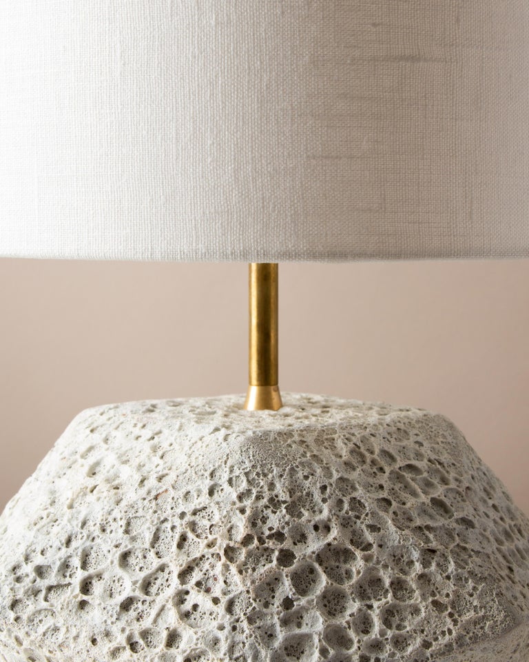 Meteor Textured White Ceramic Table Lamp For Sale at 1stDibs white textured table lamp