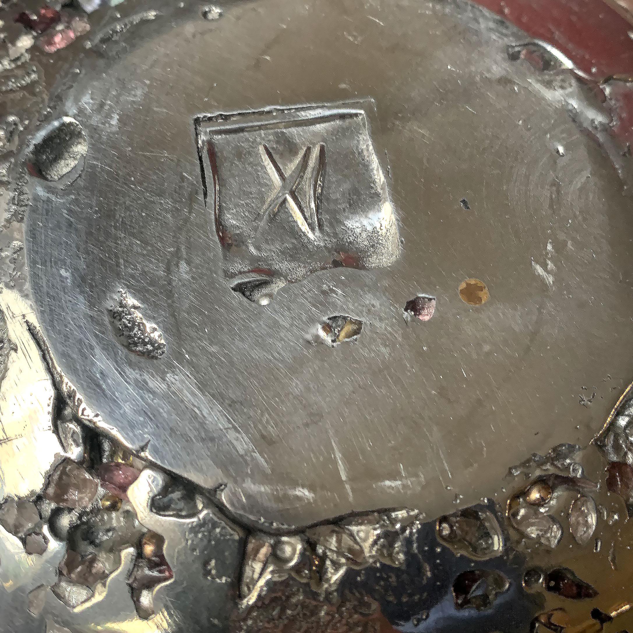 21st Century Meteorite Bowl XLA 6 Pewter Bronze Murano Glass Xavier Lavergne For Sale 2