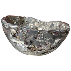 21st Century Meteorite Bowl XLA 6 Pewter Bronze Murano Glass Xavier Lavergne 