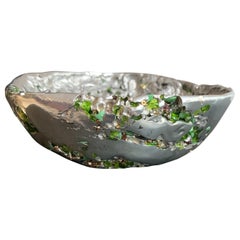 21st Century - Meteorite bowl XLA7 - Pewter Murano Glass Xavier Lavergne France