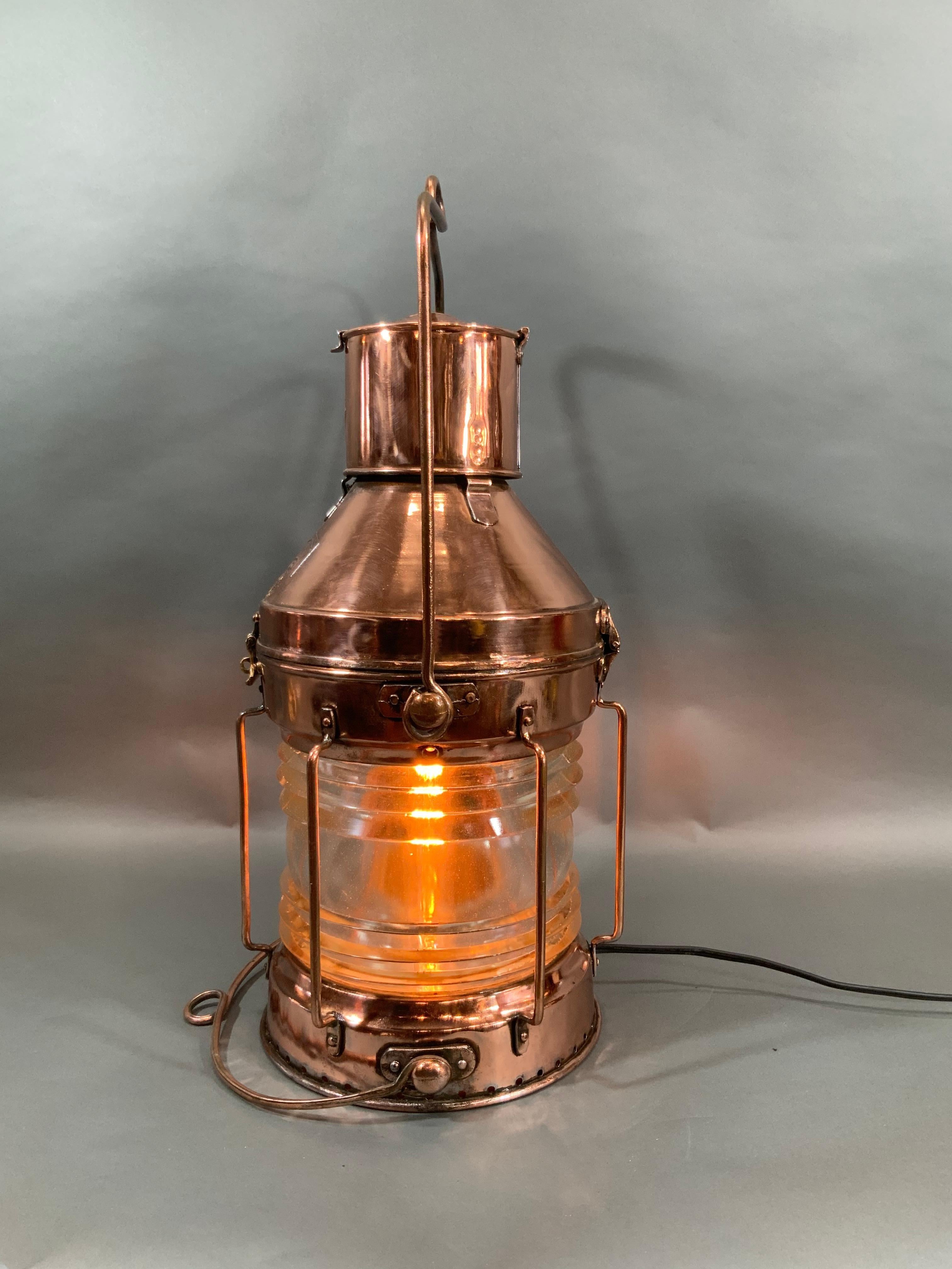 Mid-20th Century Meteorite Copper Ships Lantern For Sale