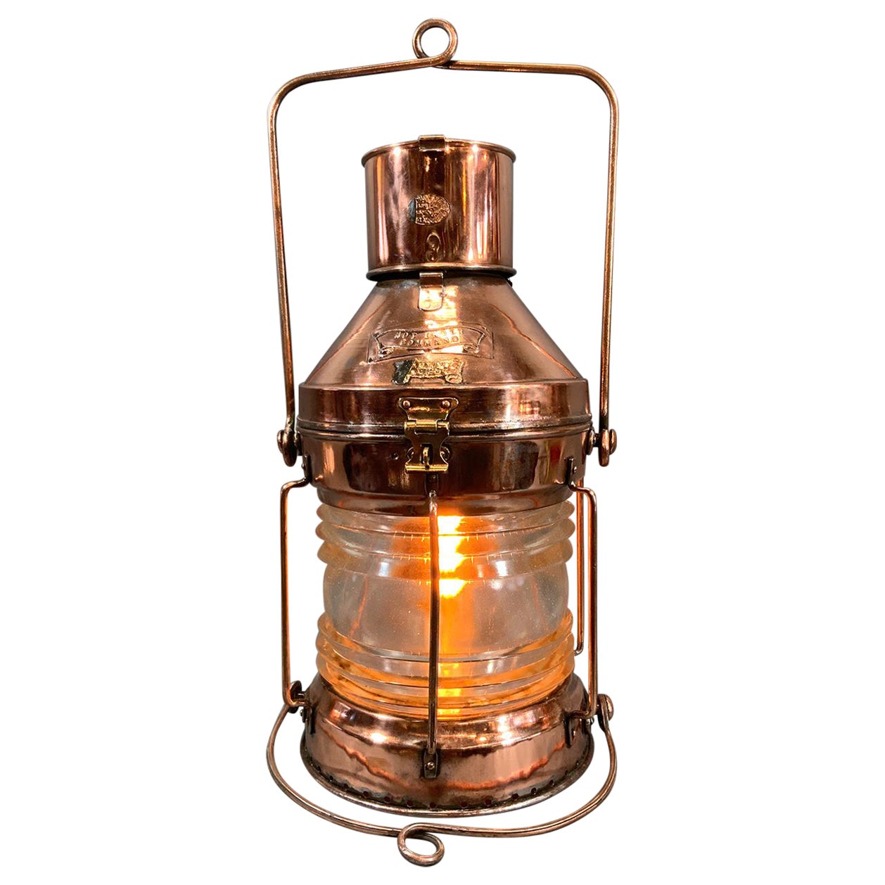 Farol Meteorito de Cobre para Barcos