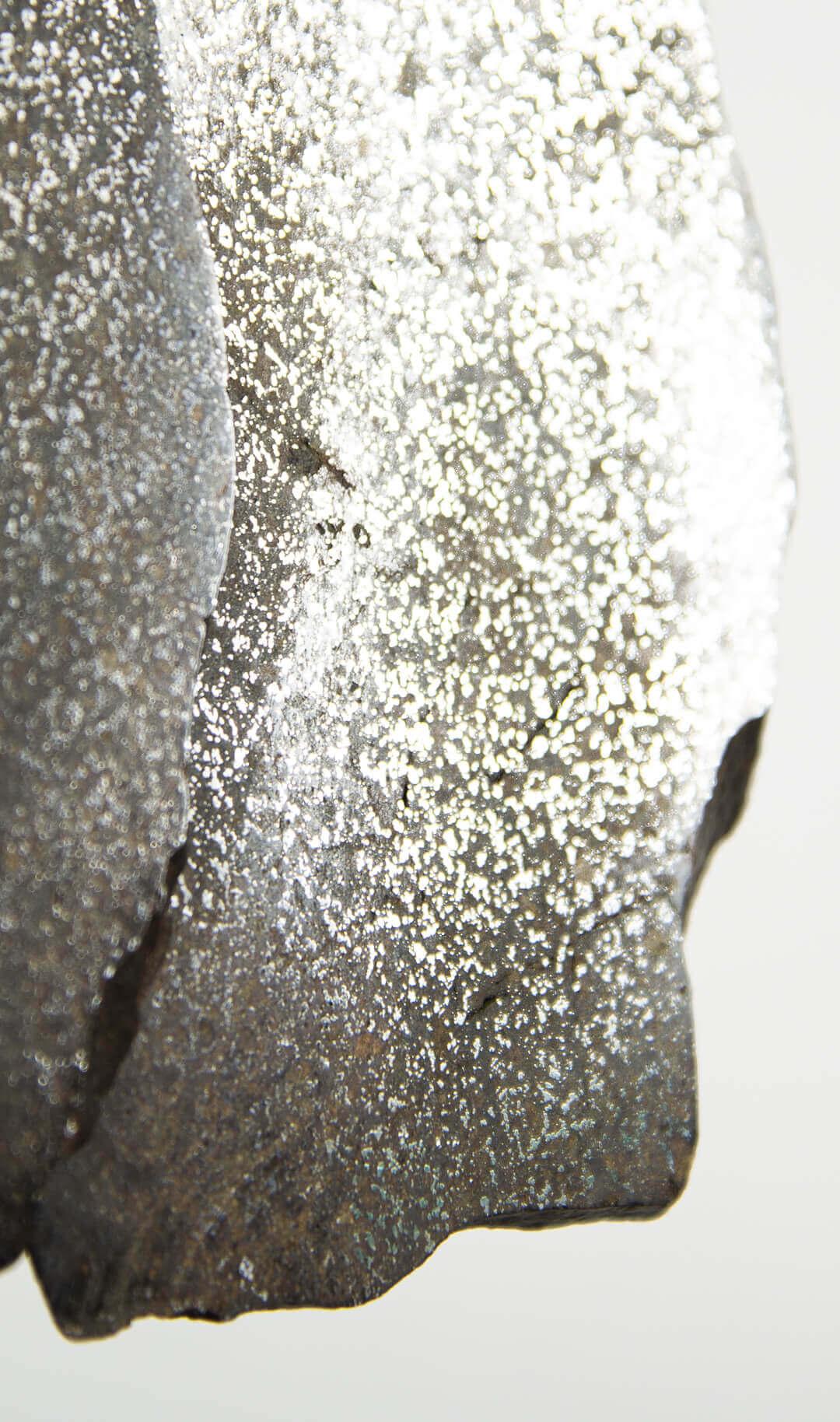 Prehistoric Meteorite Exploded View with detachable Surmounted Bronze Stand For Sale