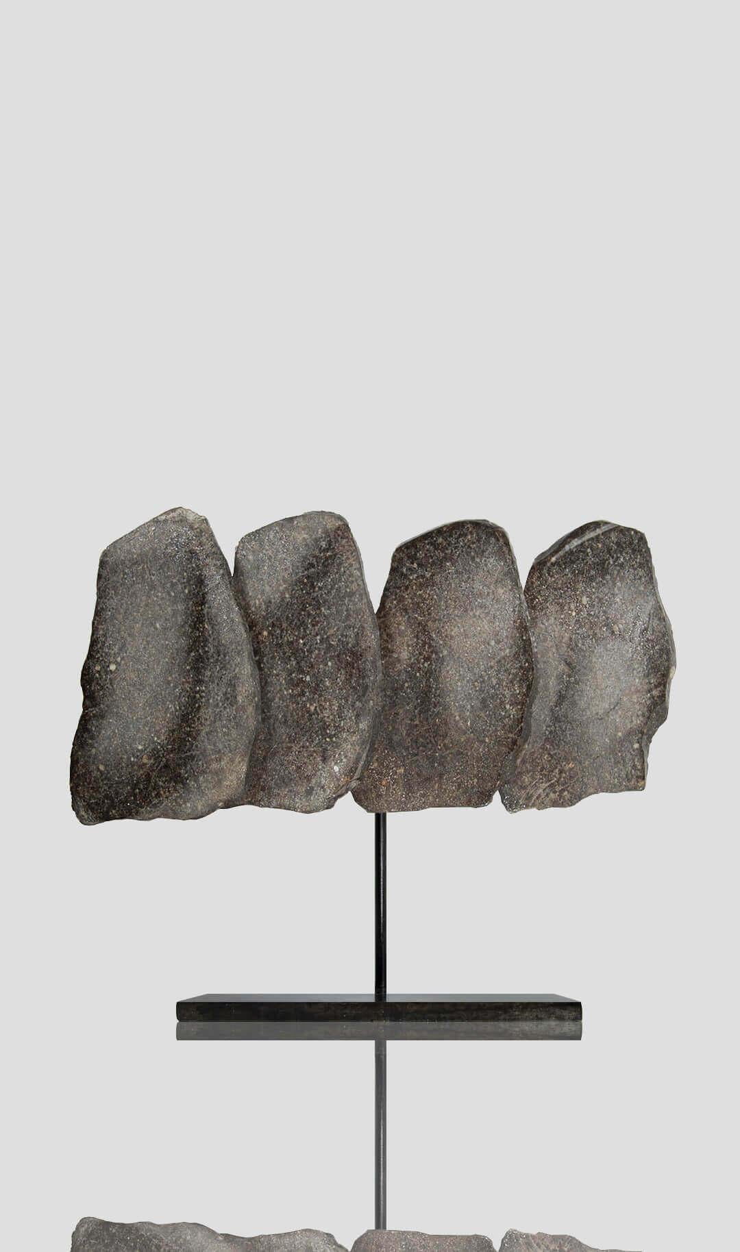 THE FOSSIL STORE™ fallen star series presents a rare find, the sectioned NWA [H5] meteorite, a unique piece from our ever-evolving solar system. This extraordinary specimen is now on display at THE FOSSIL STORE , held in place by our innovative AES