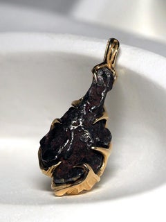 Meteorite Gold Necklace Gold Cosmos Jewelry