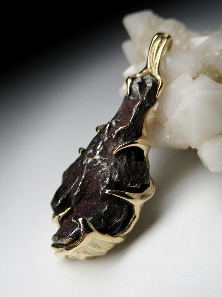 Meteorite Gold Necklace Gold Cosmos Jewelry For Sale 2
