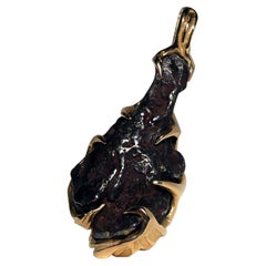 Ciondolo in oro Meteorite Collana unisex in oro giallo