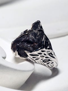 Anello Meteorite in Oro Promessa Unico Gioielli Uomo Anello Pianeta