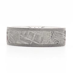 Meteorite Titanium 7mm Band, Distressed Finish Comfort Fit Wedding Ring