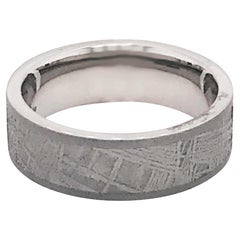 Meteorit Titan 7mm Band, Distressed Finish Comfort Fit Ehering, Meteorit Titan