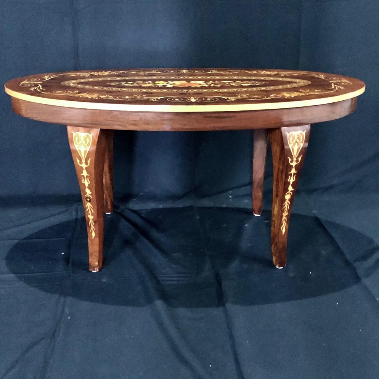 italian inlaid coffee table