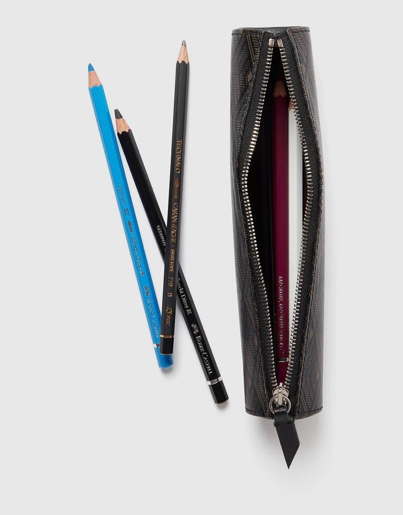 Métier London Signature Canvas From Dusk Till Dawn Pencil Case, Italy. 
Thin and compact, Métier's elegantly constructed leather pencil case will efficiently house much more than you can imagine; from your favourite pens and art supplies to makeup