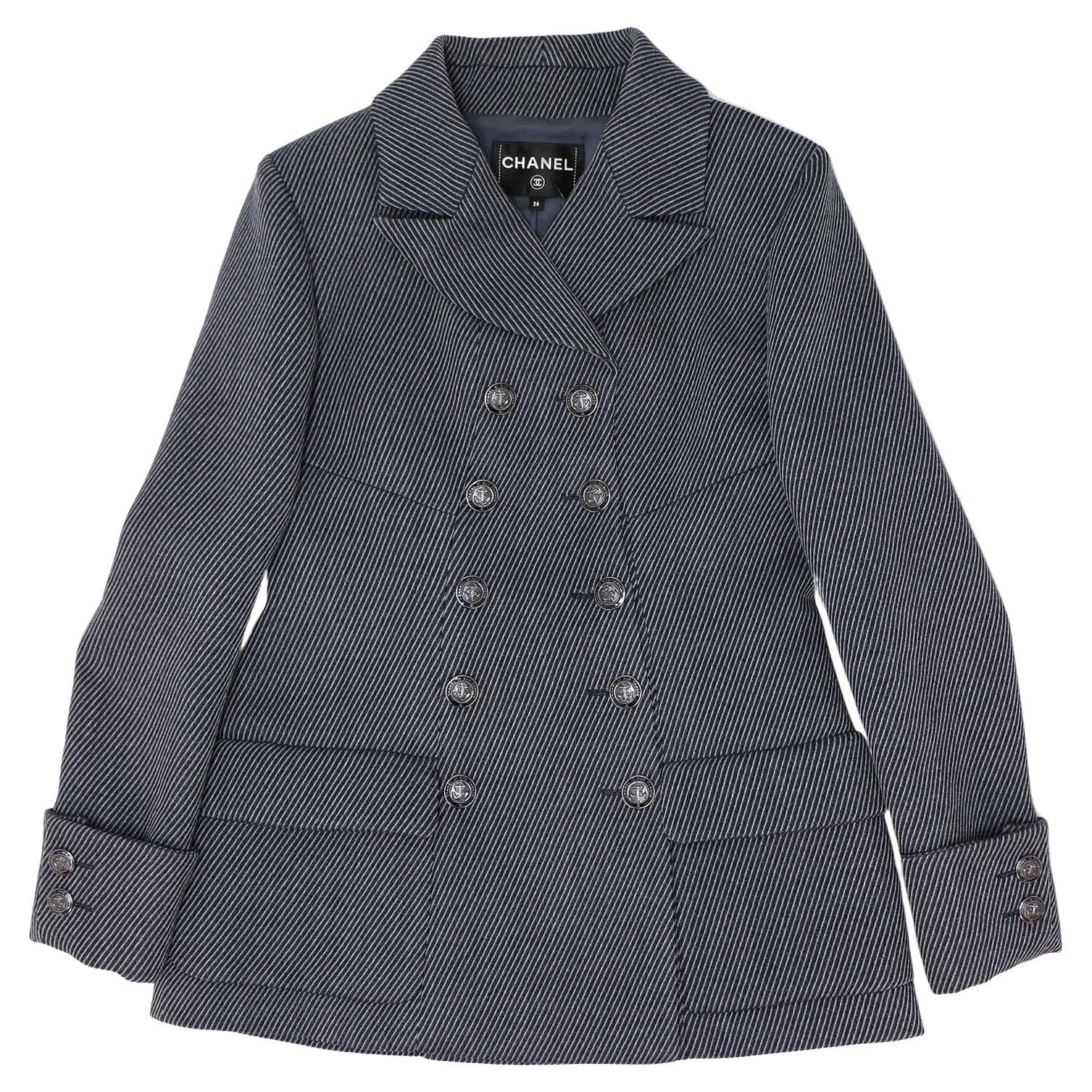Métiers d'art Paris-Hamburg 2018 Chanel Erbsenmantel (Schwarz) im Angebot