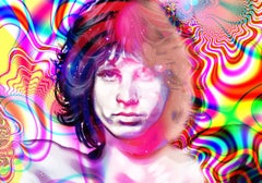 Jim Morrison imited edition print of 10 art high profile personally signed 2019