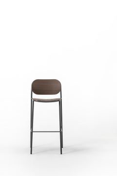 Metis 179 Wood Stool, Metal, Colors, Contract, Bar, Restaurant, Design, Oak, Ash