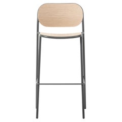 Metis 179 Wood Stool, Metal, Colors, Contract, Bar, Restaurant, Design, Oak, Ash