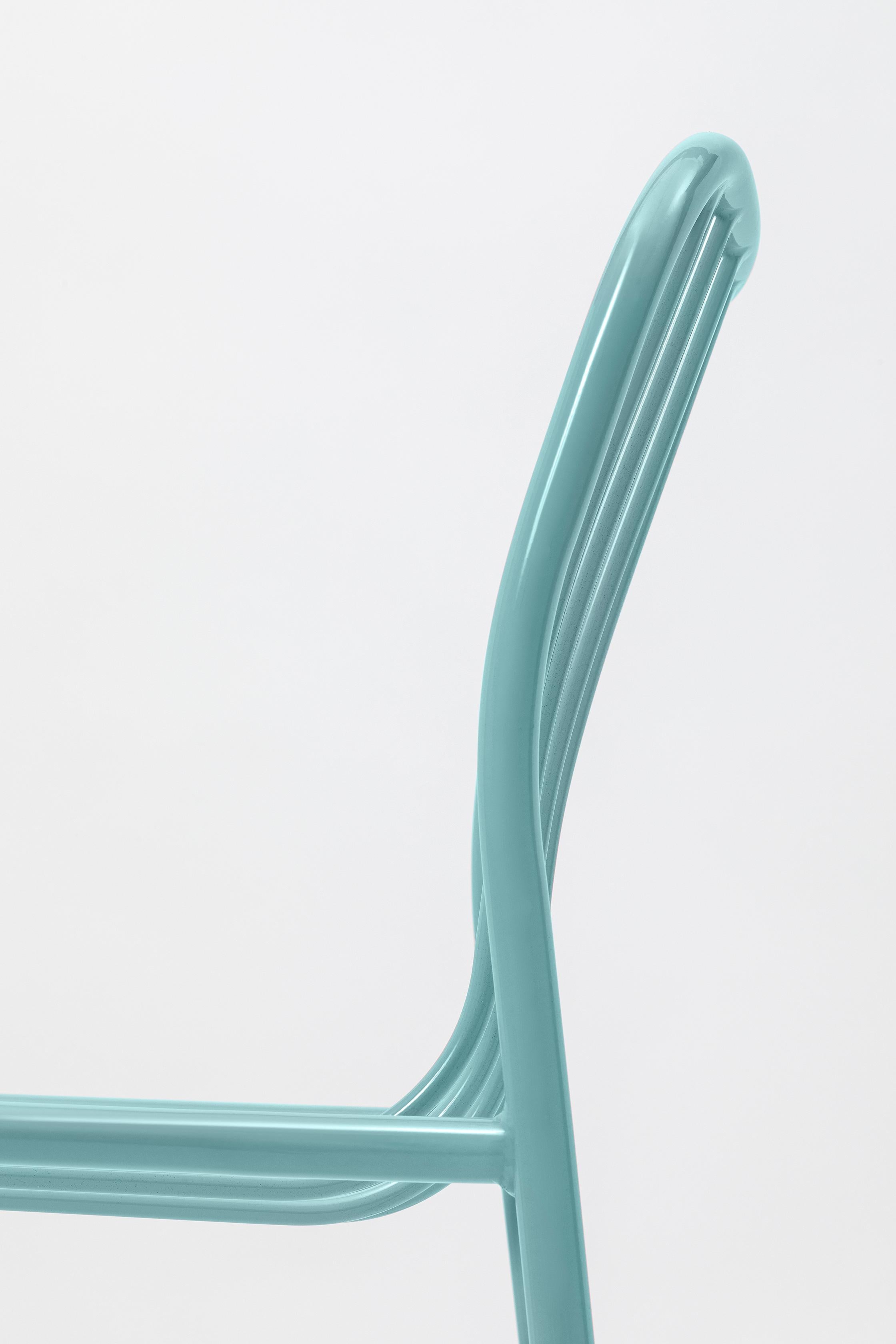 Italian Metis 190 Line Chair, Metal, Colors, Outdoor, Contract, Bar, Restaur, Design For Sale