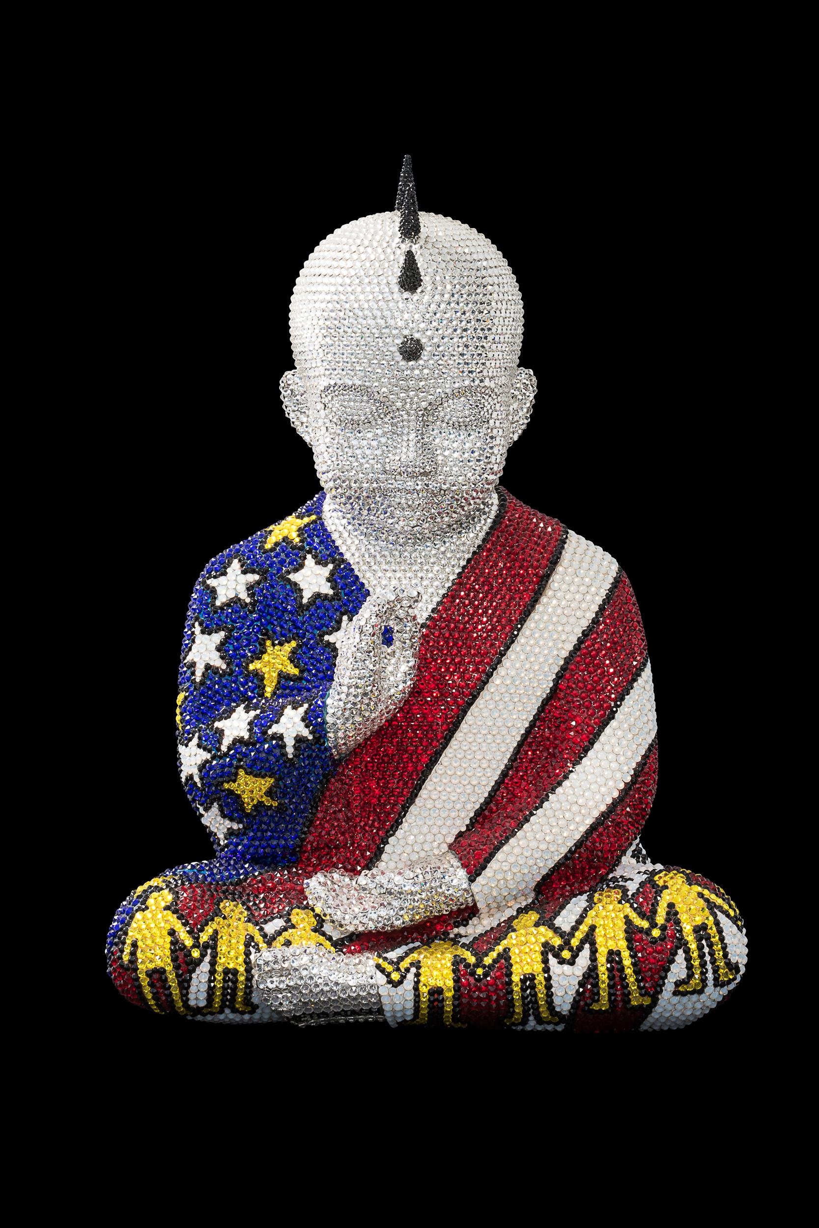 Metis Atash Figurative Sculpture - "AMERICAN HERO" FEAT. HARING