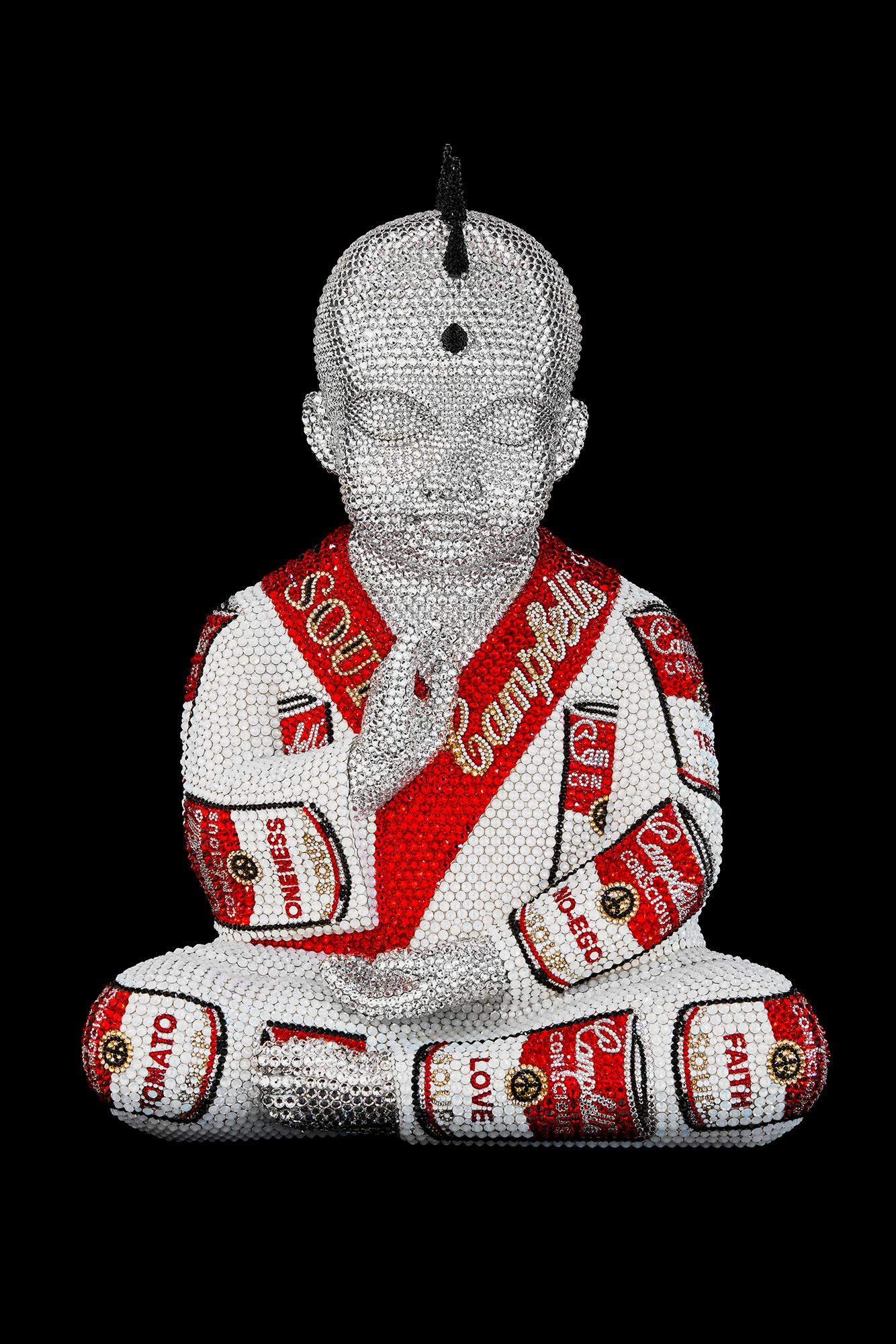 Metis Atash Figurative Sculpture - PUNKBUDDHA Large "A LITTLE BIT OF EVERYTHING" feat. Warhol