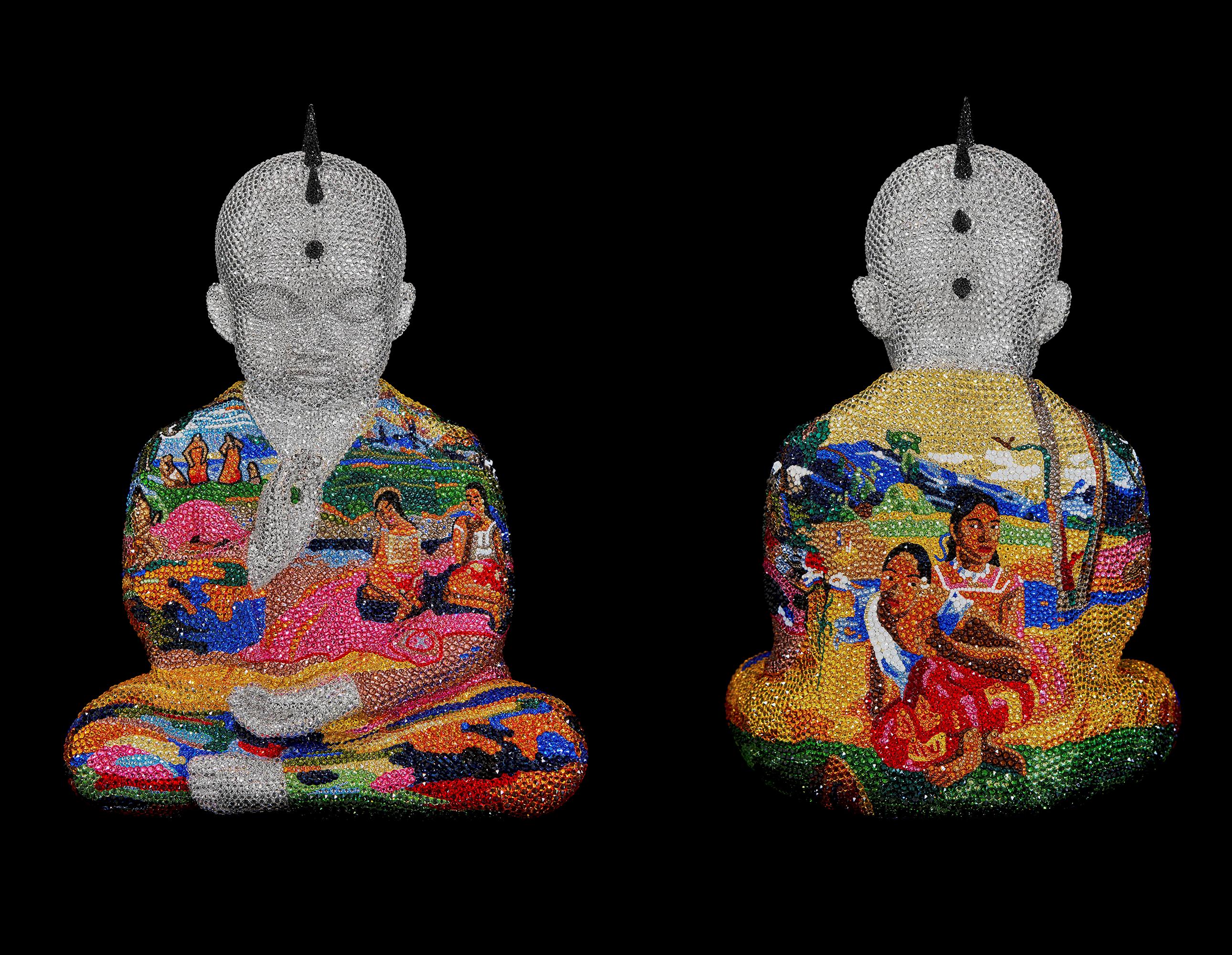 PUNKBUDDHA Large "AS LONG AS I HAVE YOU" feat. Gauguin - Sculpture by Metis Atash