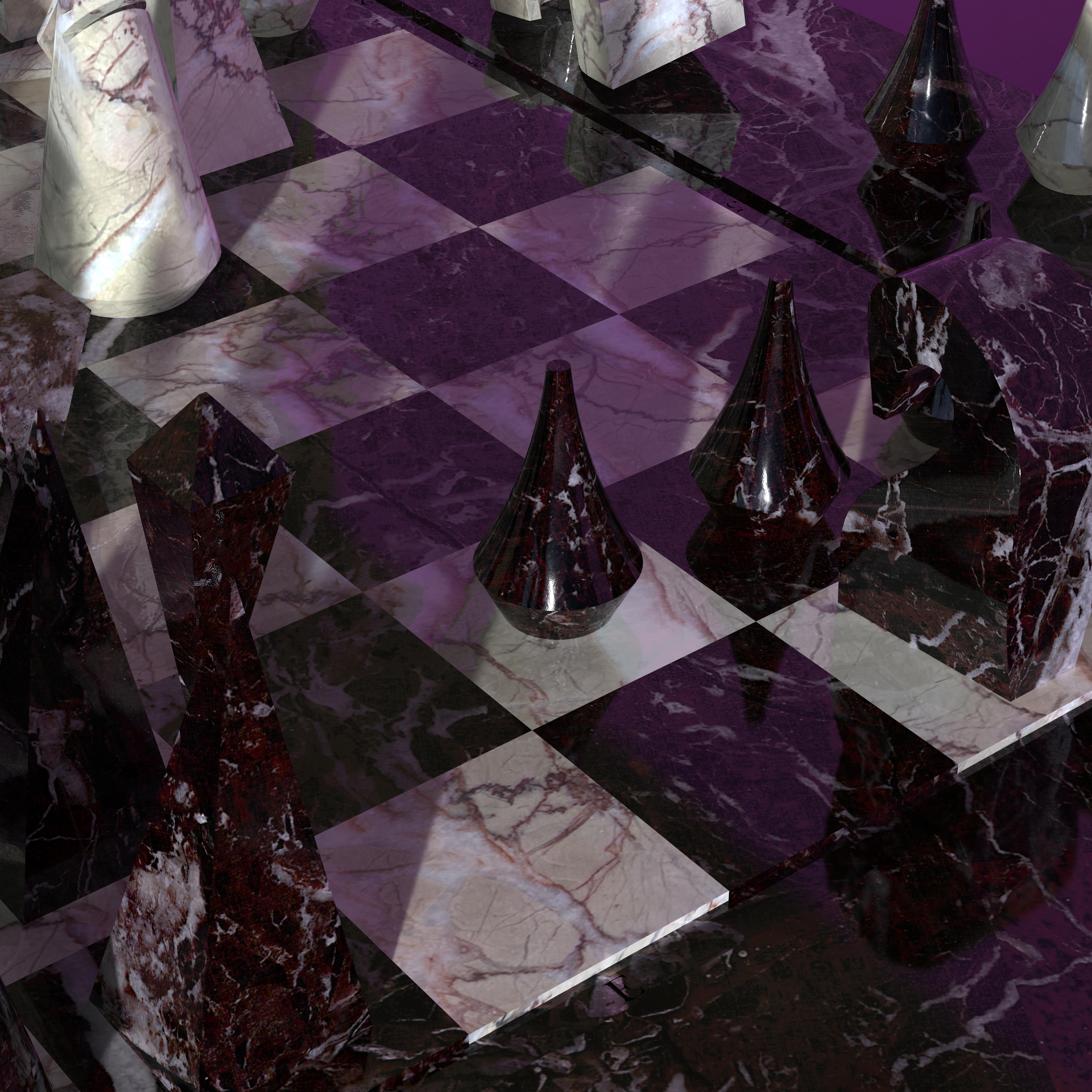 red marble chess set