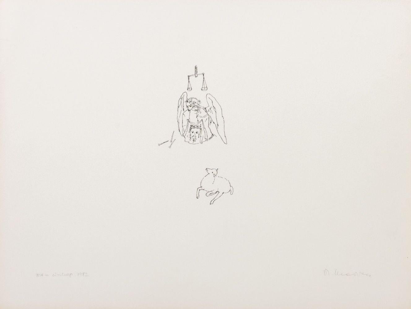Surrealist Spiritual Compositions, 4 - Print by Metka Krašovec