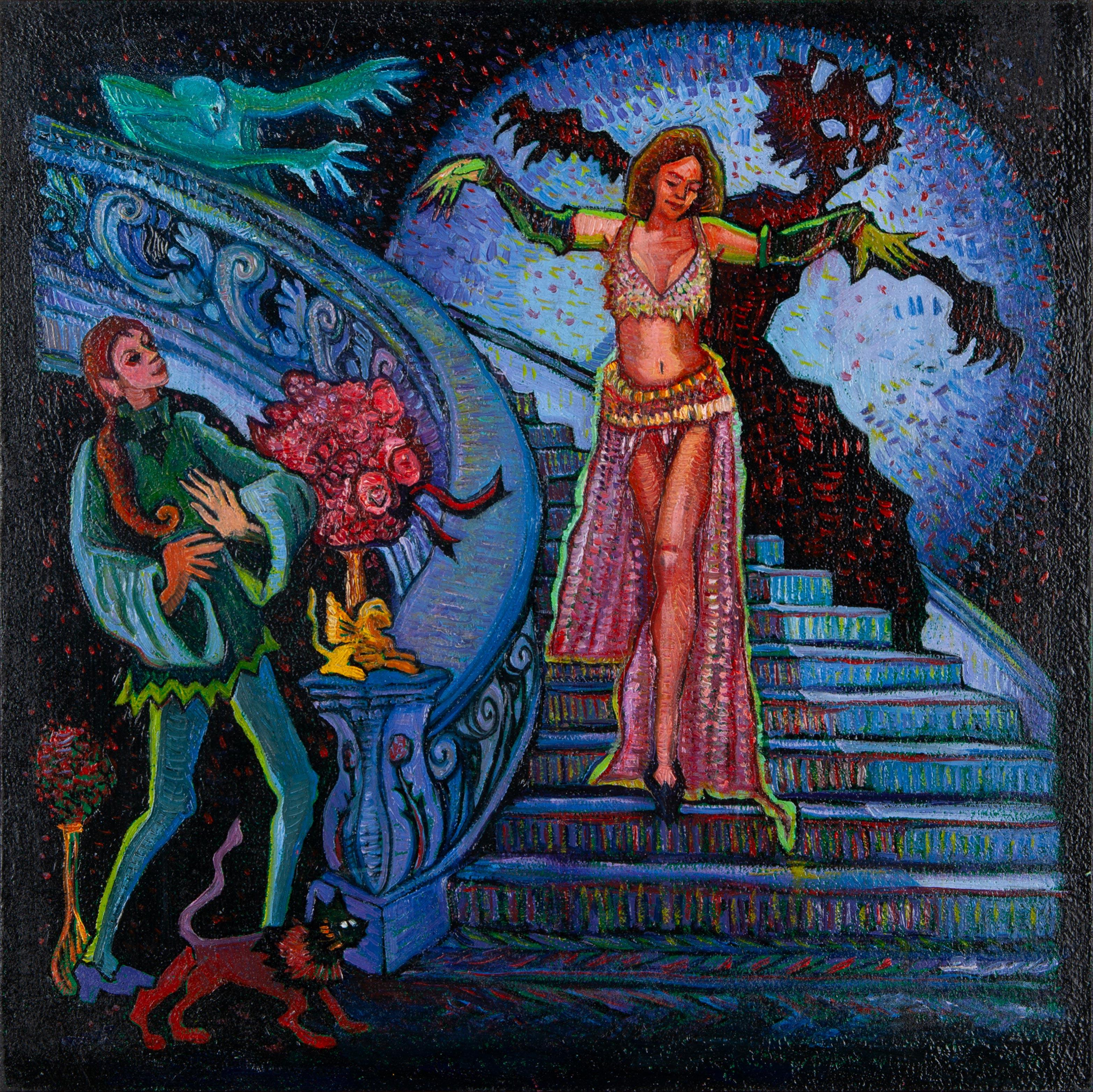 Figurative Painting de Metra Mitchell  - Escalera de Shadowz